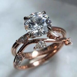🎀 Romantic Pure Gemstone Twining Vines Zircon Ring for Women, EVGG1455
